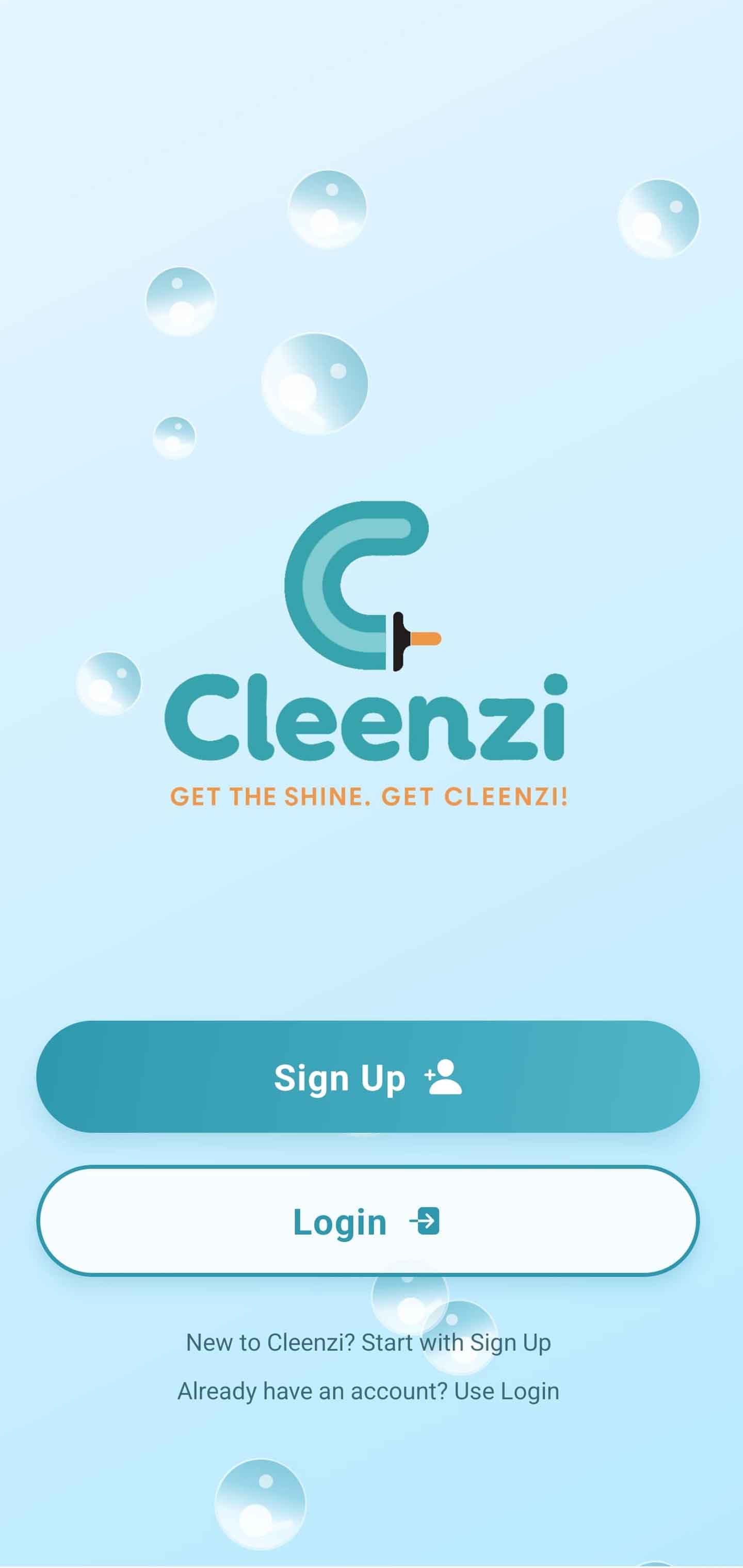 Cleenzi App Screenshot